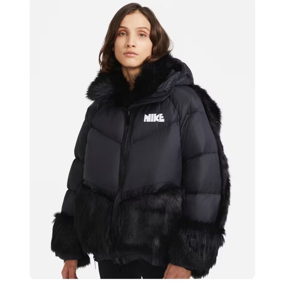 Sacai x Nike Utility Puffer Jacket Black Size XL NWOT - Picture 1 of 13